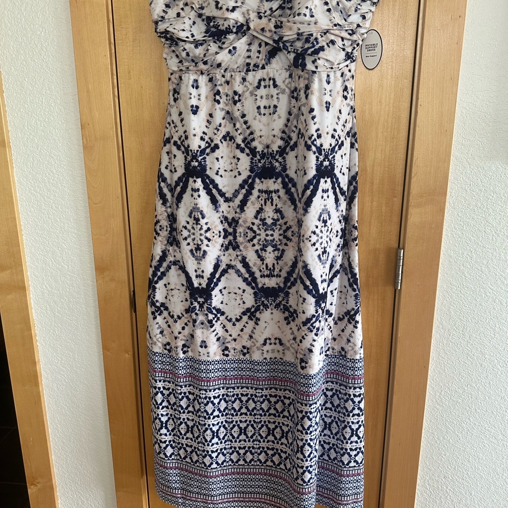 🌴Soma🌴 Blue and White Maxi Dress Size XL